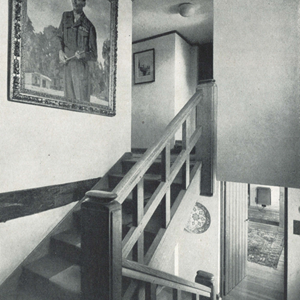 5. The staircase. It leads up from the side of the dining hall.