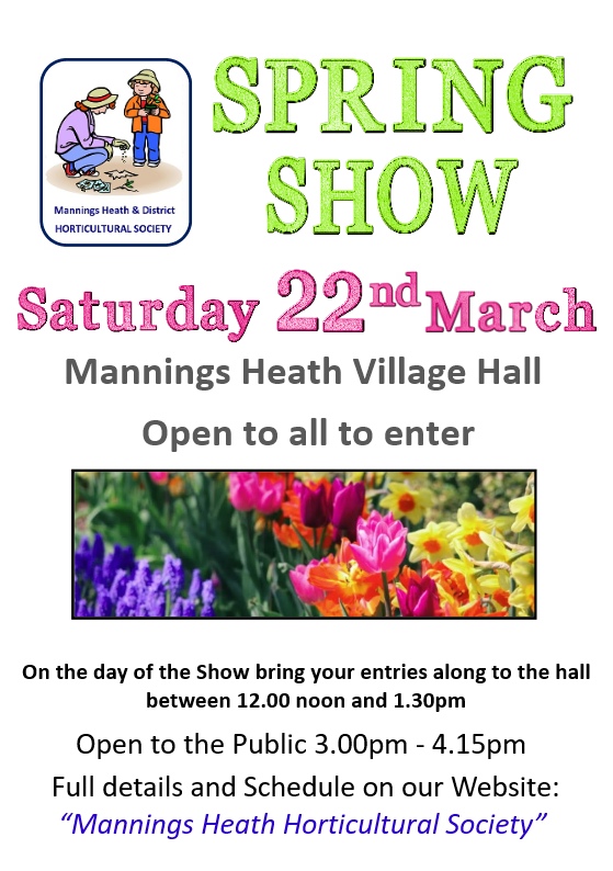 Mannings Heath & District Horticultural Society Latest News 2025