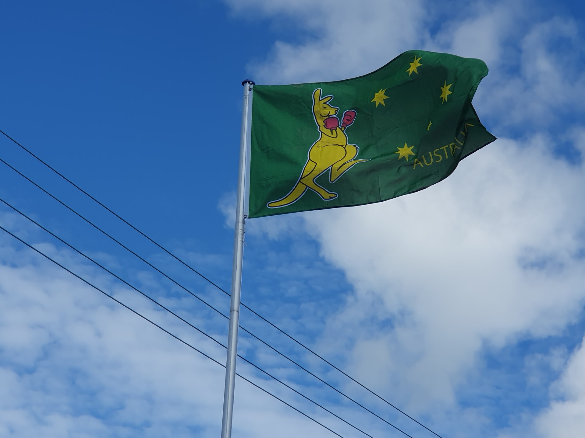 Australian Flags flying high added to the occasion
