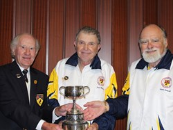 Kerridge Cup winners Ian Harris and Martin Kempsell with President John Newland