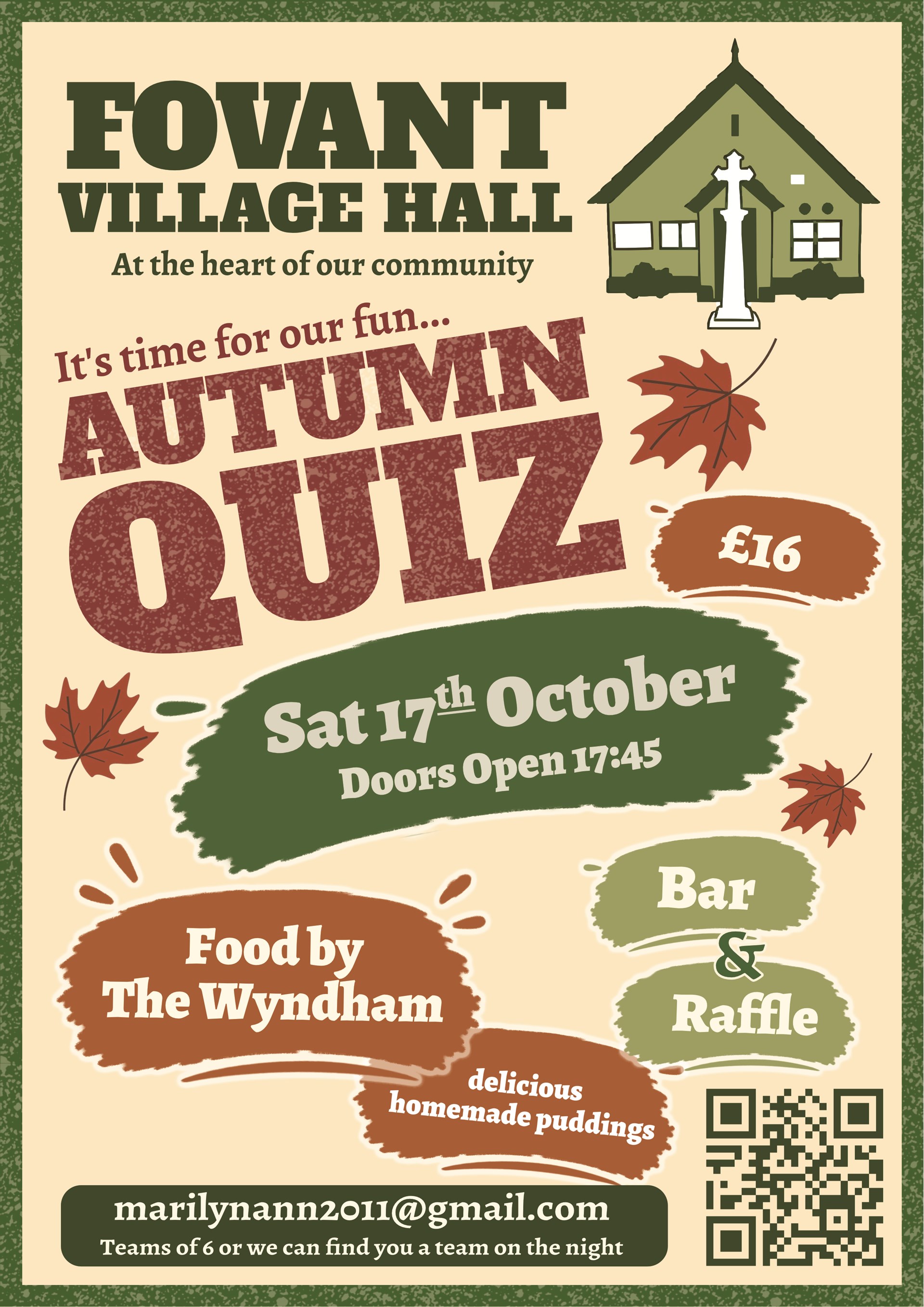Autumn Quiz 2026 now open for bookings