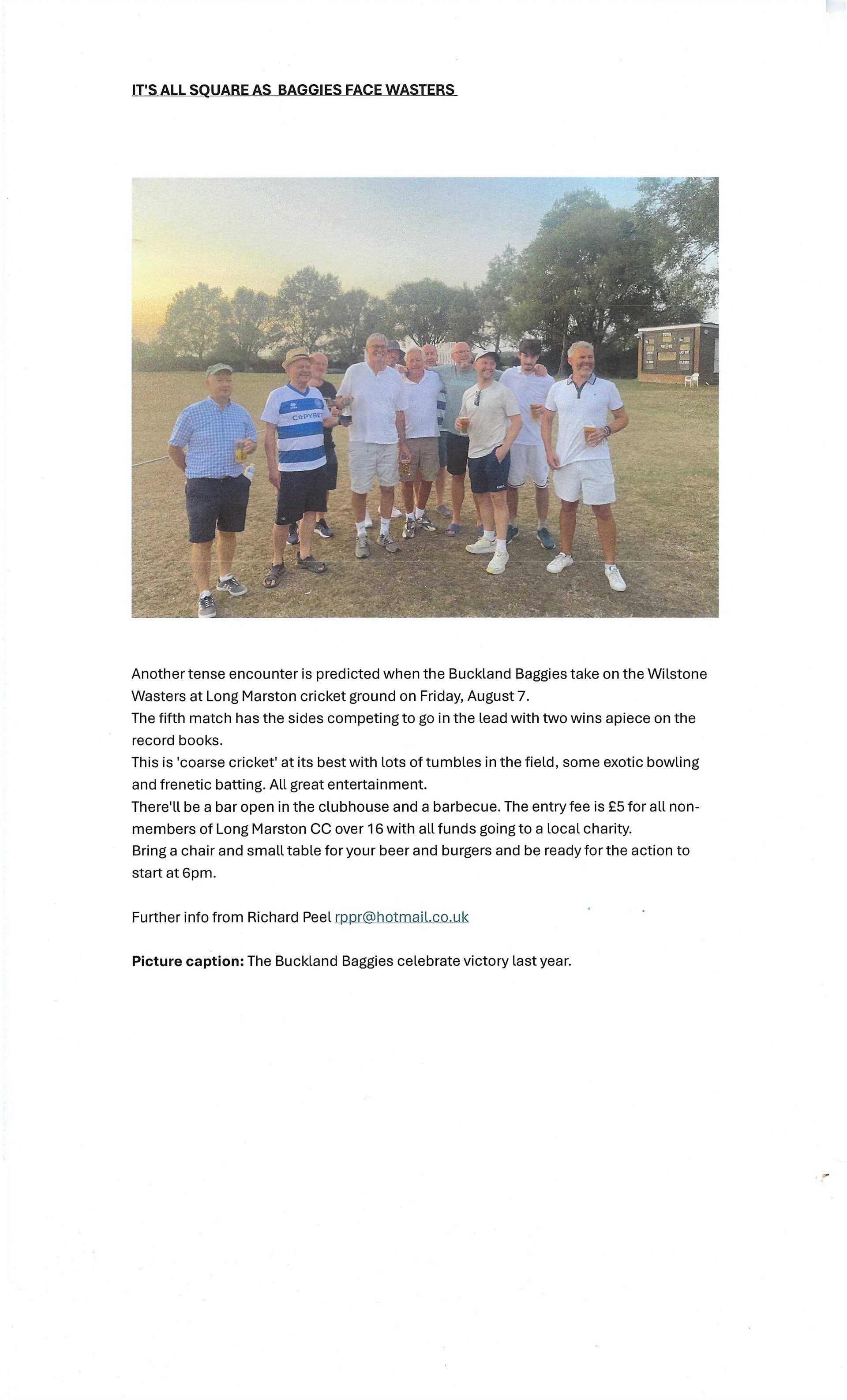 Buckland Charity Cricket