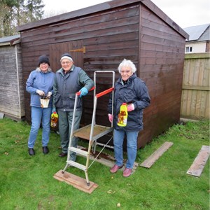 Painting the shed, Dec 24