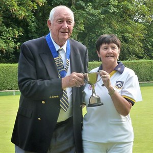 Conyers two wood singles winner - Val Maher. Well played.