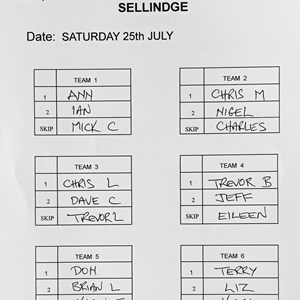 Boughton-Under-Blean Bowls Club Team selections