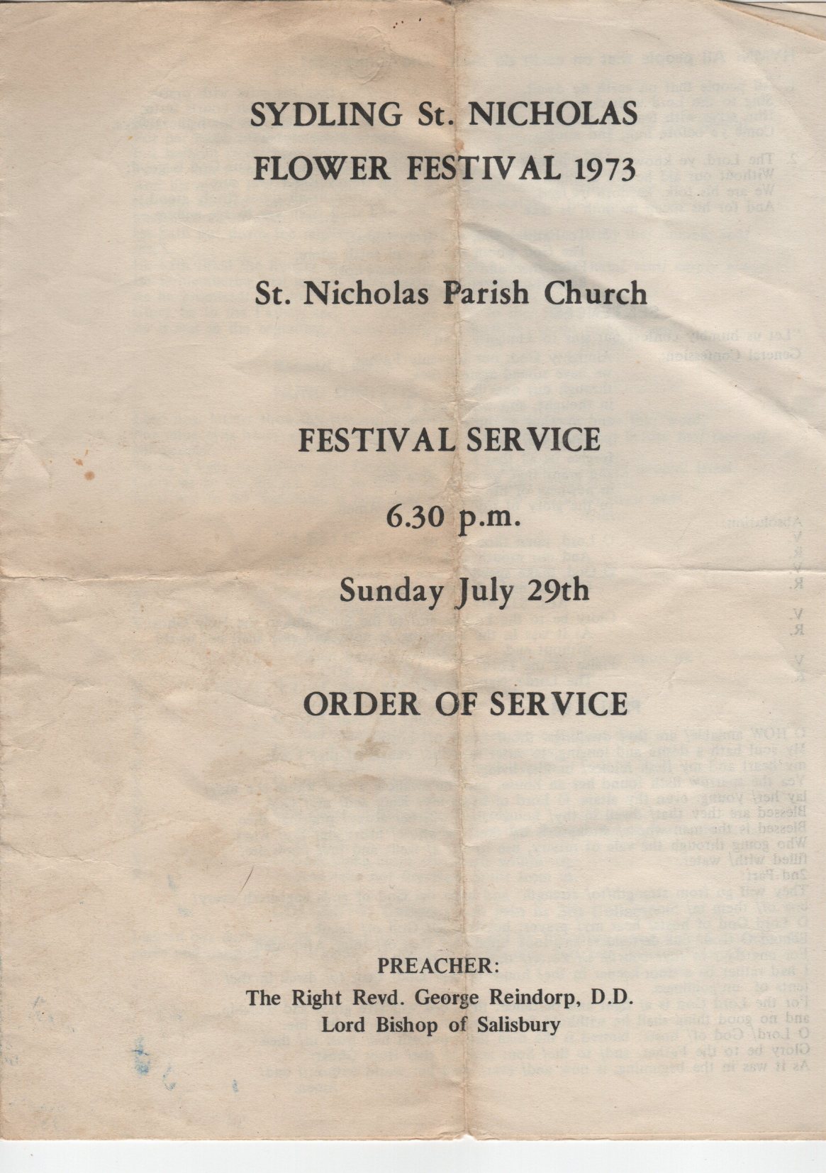 Sydling St Nicholas History Society Scrap Book Page