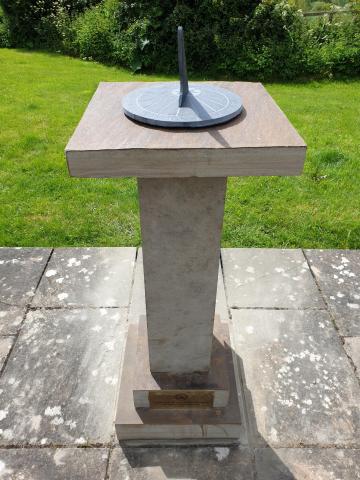 Sundial in Millennium Garden Ovington as funded by Northumberland County Council