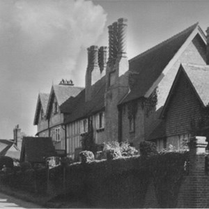 Hump bridge from village hall