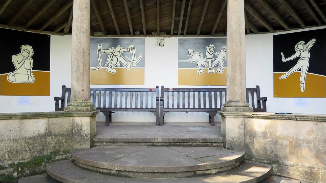 Art work by the Ring Twins installed 2025