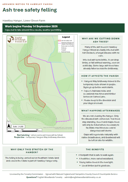 Notification of Ash Tree felling
