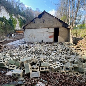 Demolition at the Old Chalk Pit