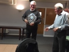 Eric as Chairman presenting to his brother Jim as winner!!