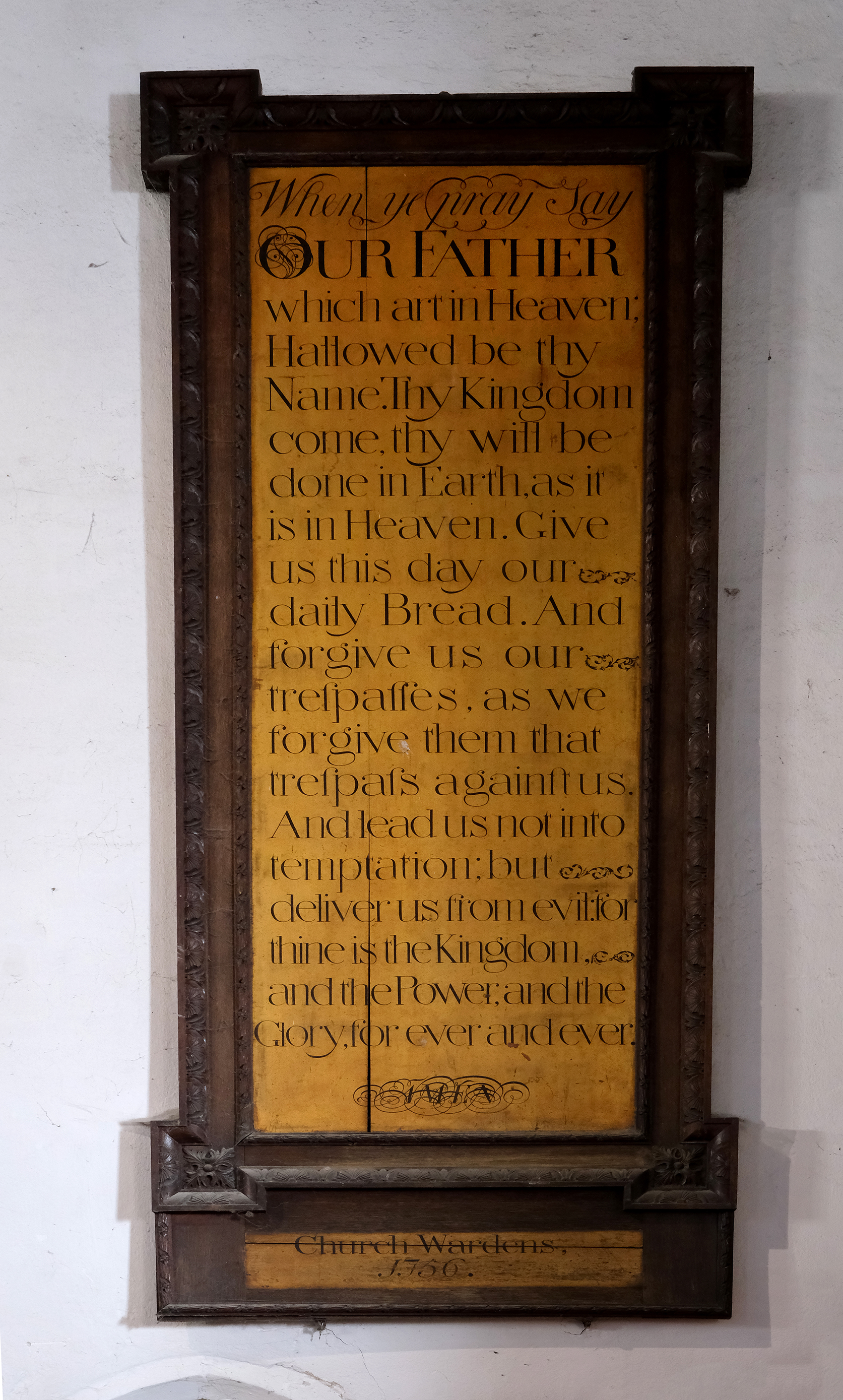 Lords Prayer which used to be part of the Altar