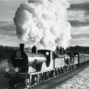 The RCTS Special 6 Feb 1955 - the Hampshireman. The train had left West Meon and is climbing to Privett Tunnel.