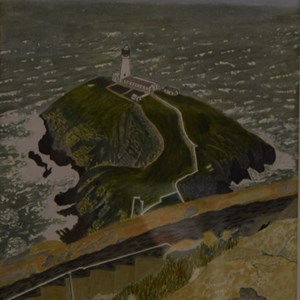 'South Stack Lighthouse Anglesea' Watercolour by Christopher Weaving