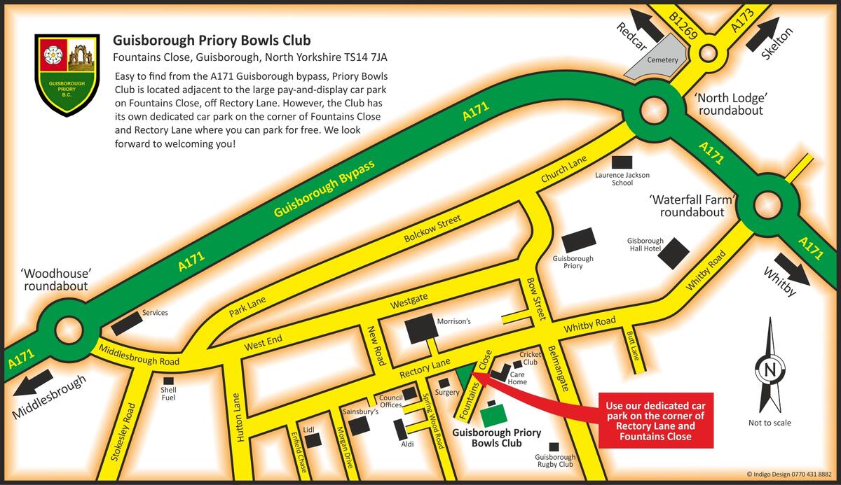 Guisborough Priory Bowls Club How to find us