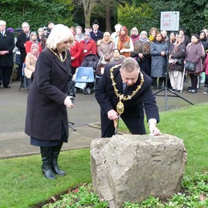 Laying the first pebble - Holocaust Memorial Day 2016