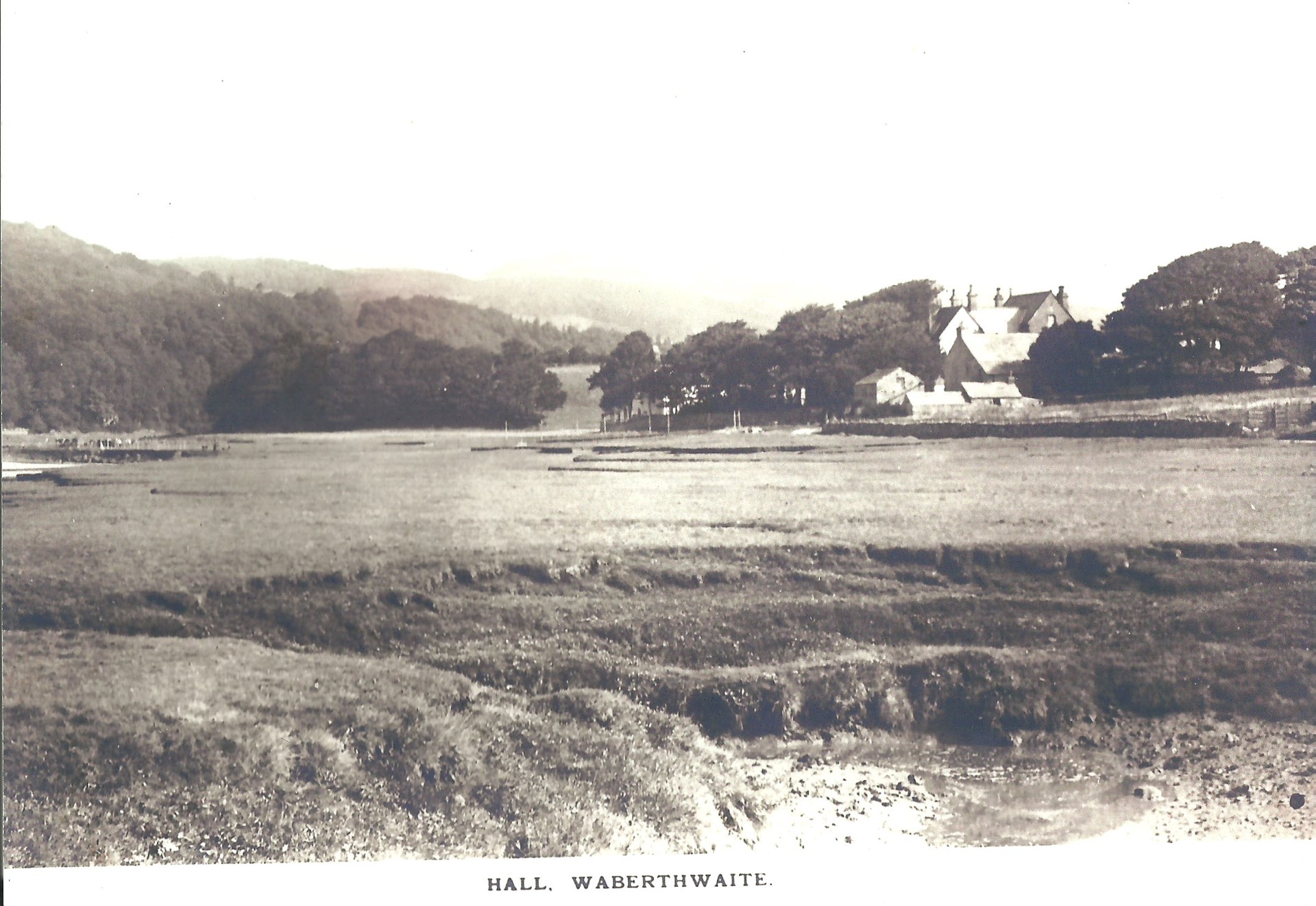 Waberthwaite Hall from the Muncaster side of the River Esk
