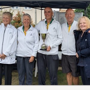 Winning team Castle Hedingham with Alison from Churchill Living