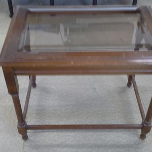 WCS031  Classic Glass Top Side Table