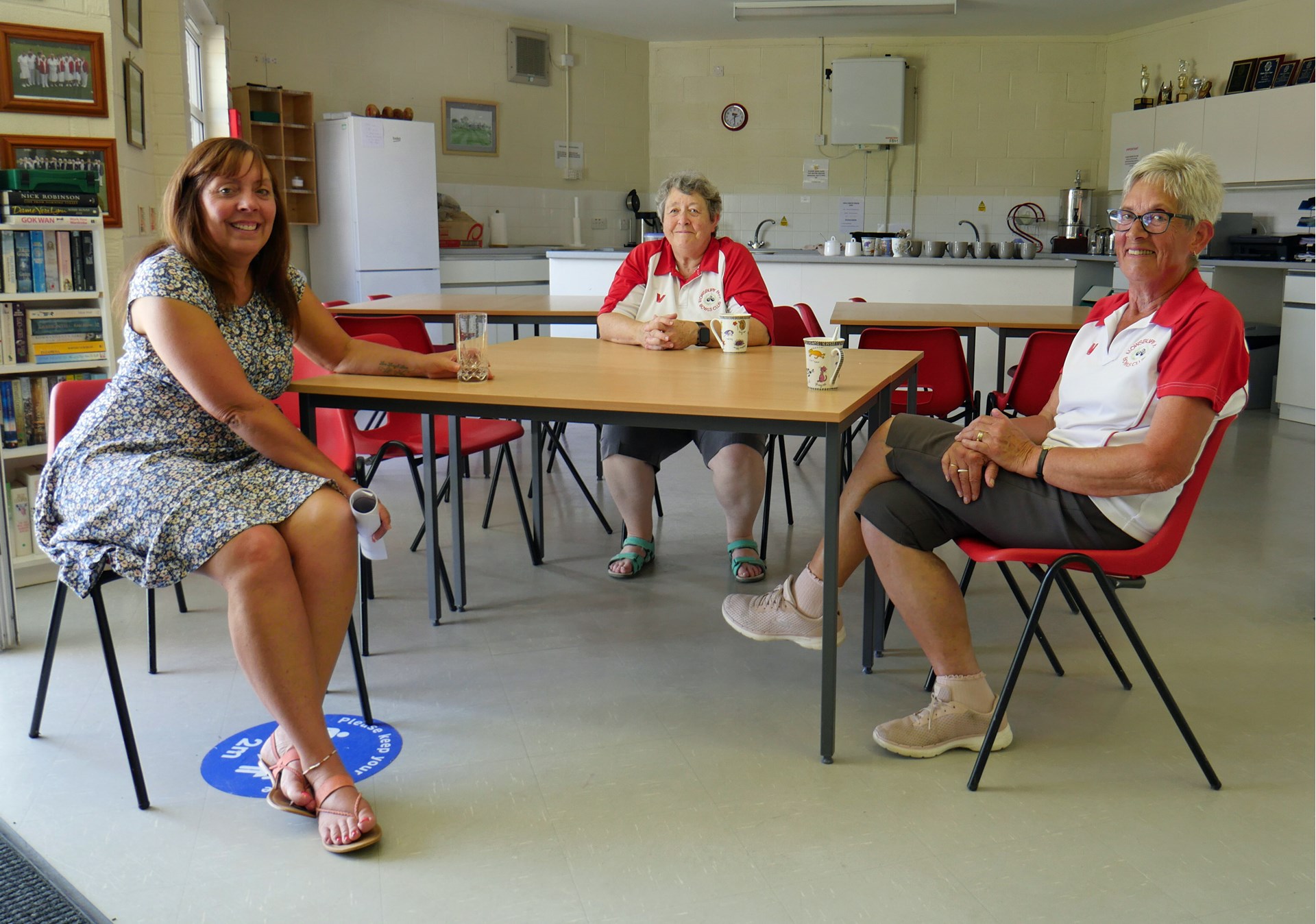 Post presentation discussion in our clubhouse