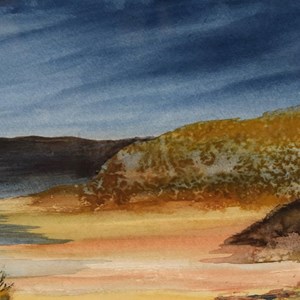 Beach View, watercolour by Diane Read