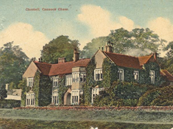 postcard view of Chestall Hall which was once part of the vast Beaudesert Estate. Originally an 18th century farmhouse owned by the Earl of Uxbridge, the house was much enlarged by the Darby family ... View Full Resource on Staffordshire Past Track