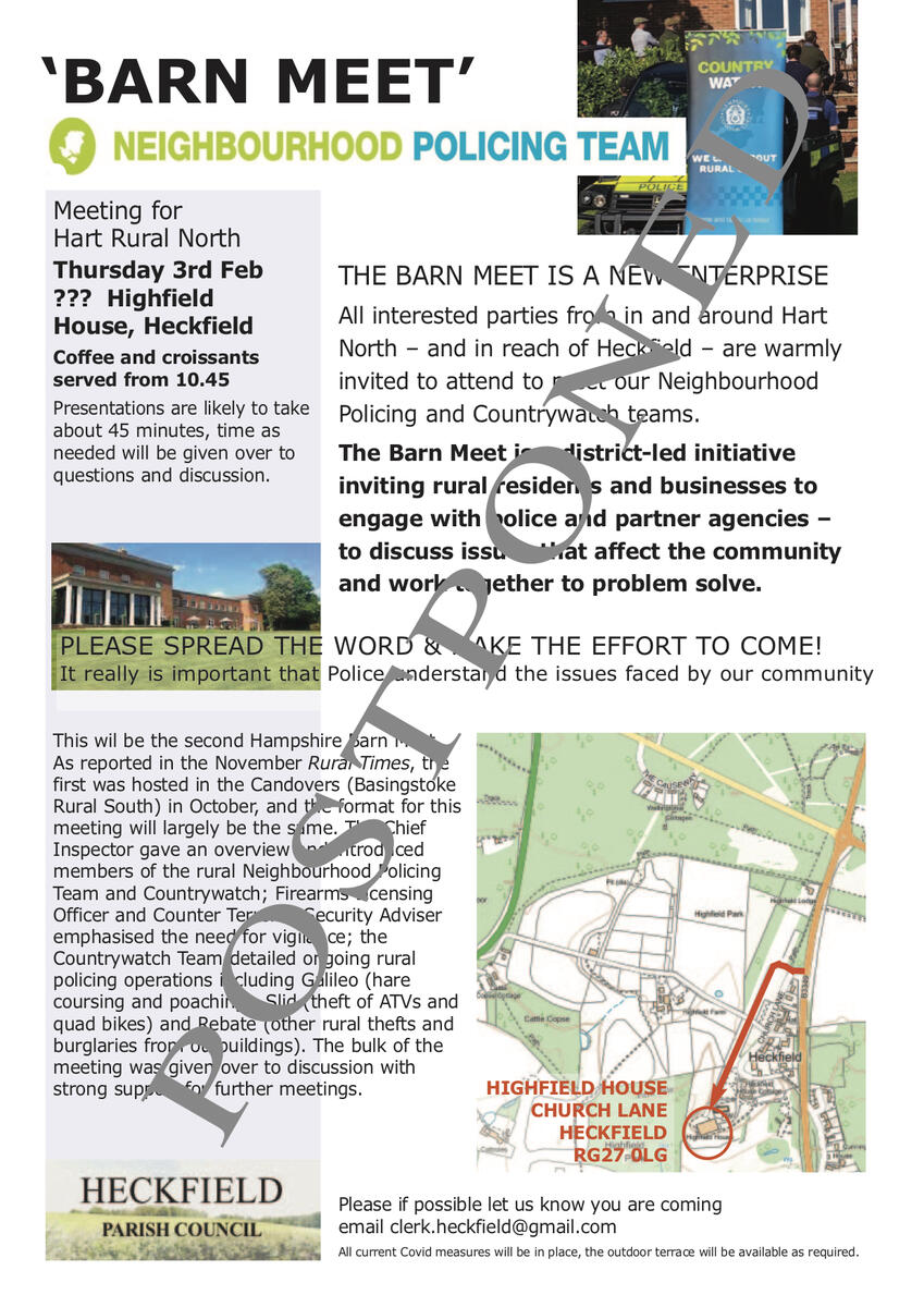 Mattingley Parish Council Police Meeting- Barn Meet