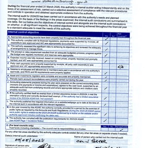 Stoke St Milborough Parish Council PC Accounts
