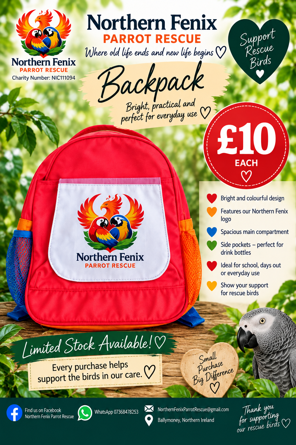 Northern Fenix Backpack — £10 each