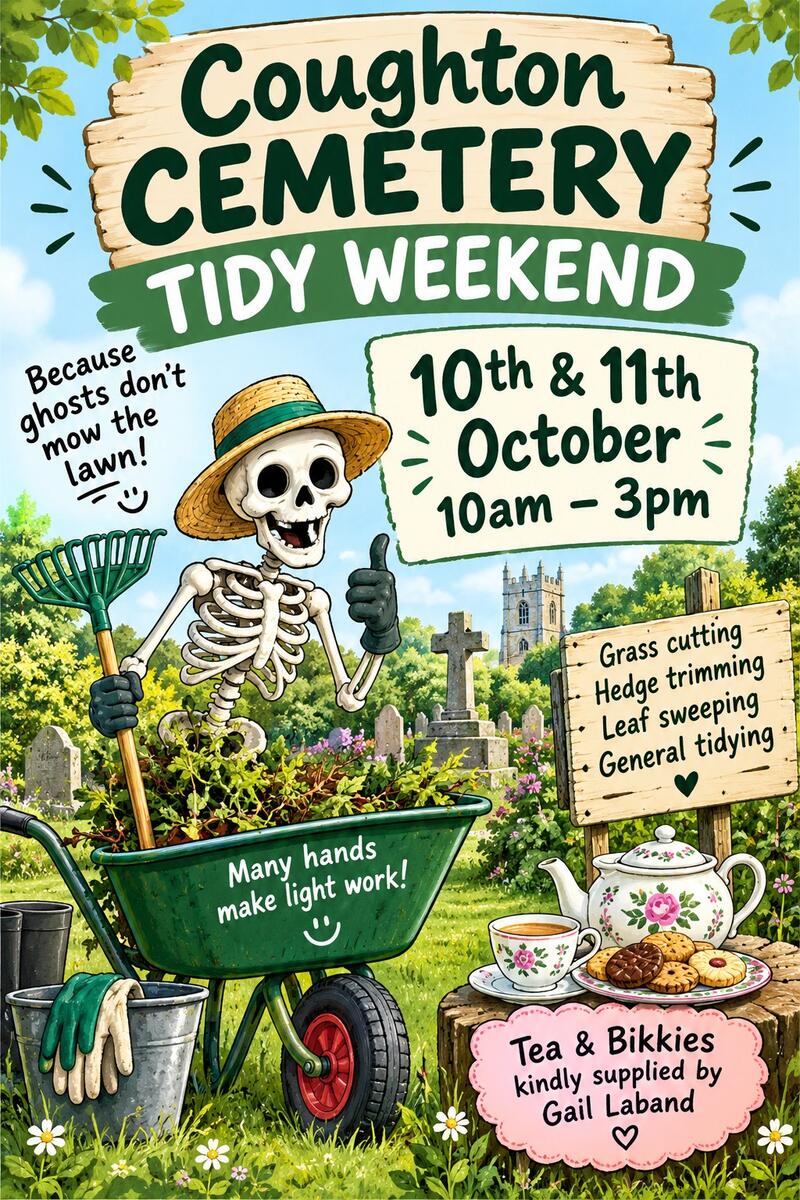 Coughton Cemetery Tidy 10th and 11th October 2026