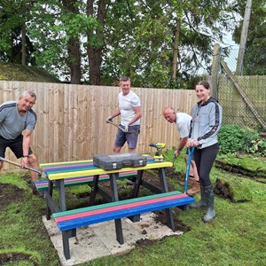 Picnic bench installation 04-05-2026