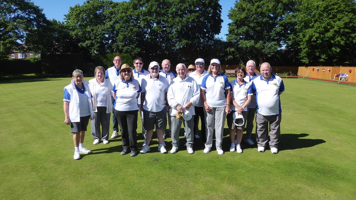 Just before we began the in-house mixed triples competition on 8/7/24 - a great day had by all