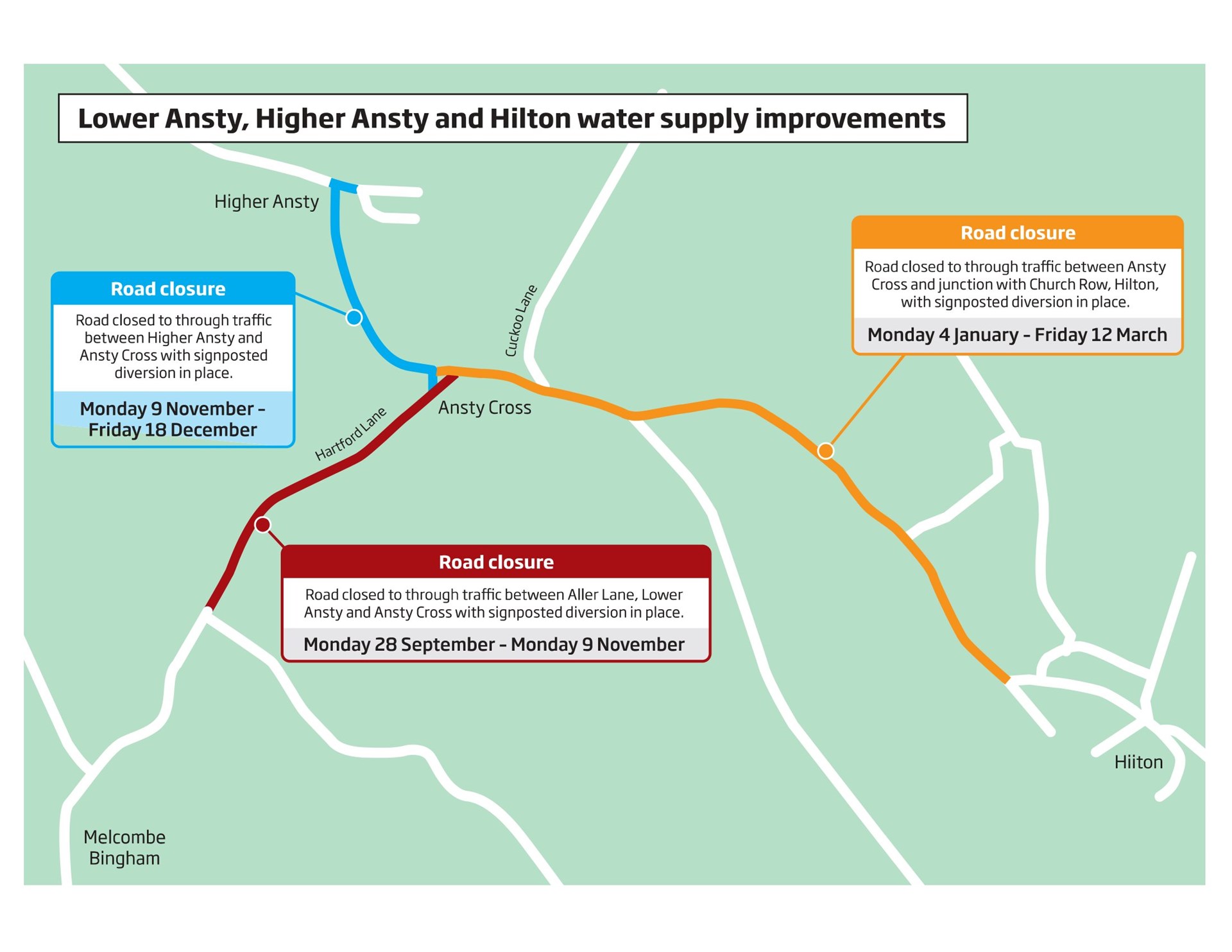 Road Closures programme 2026-2027