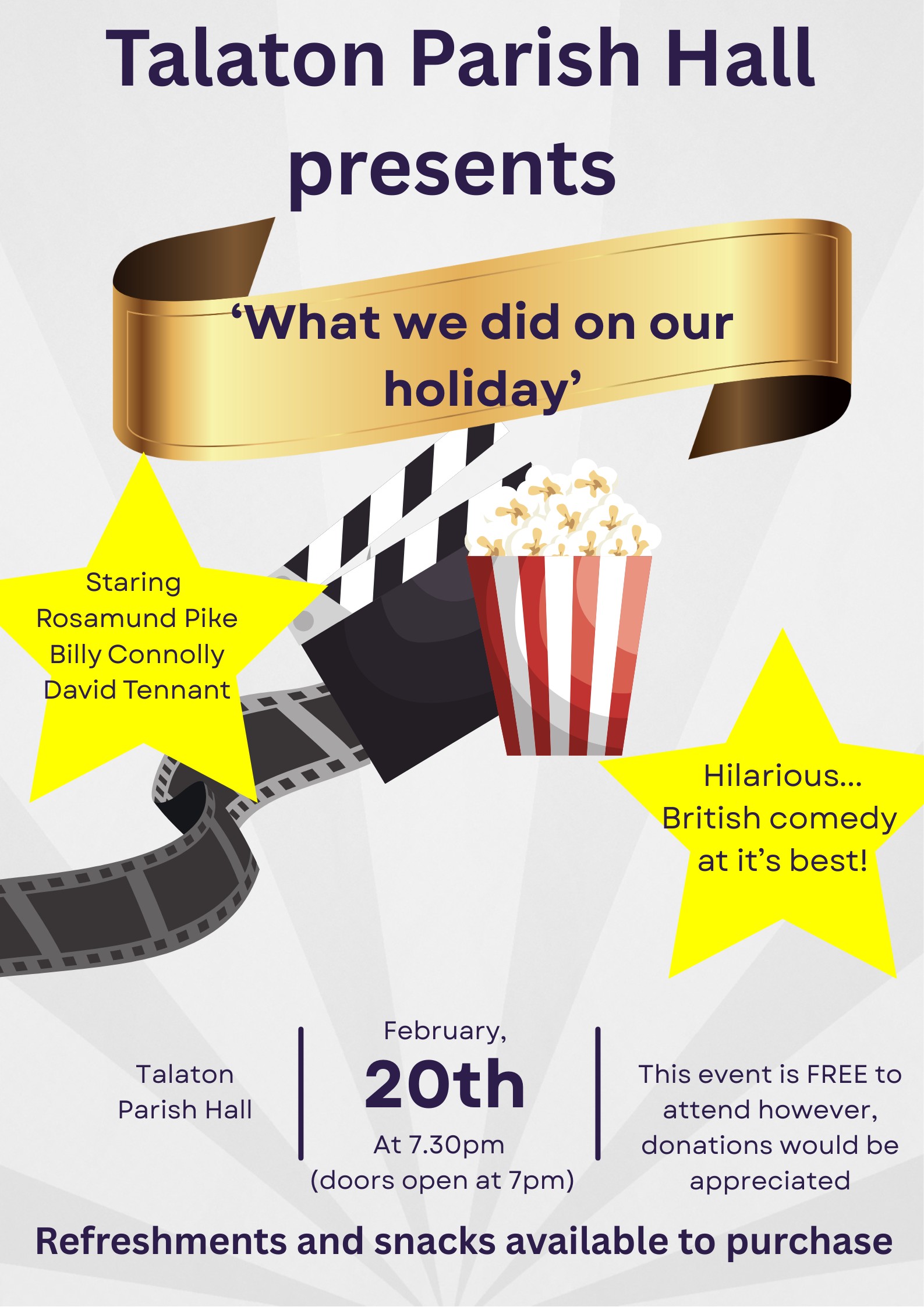 Talaton Parish Hall Film Night