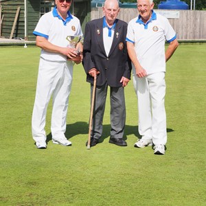 Mens winner Lyddon Trophy: Steve with Frank & Richard