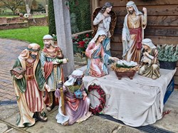 Beautiful Nativity scene at St Andrew's Sherborne St John. ©BT