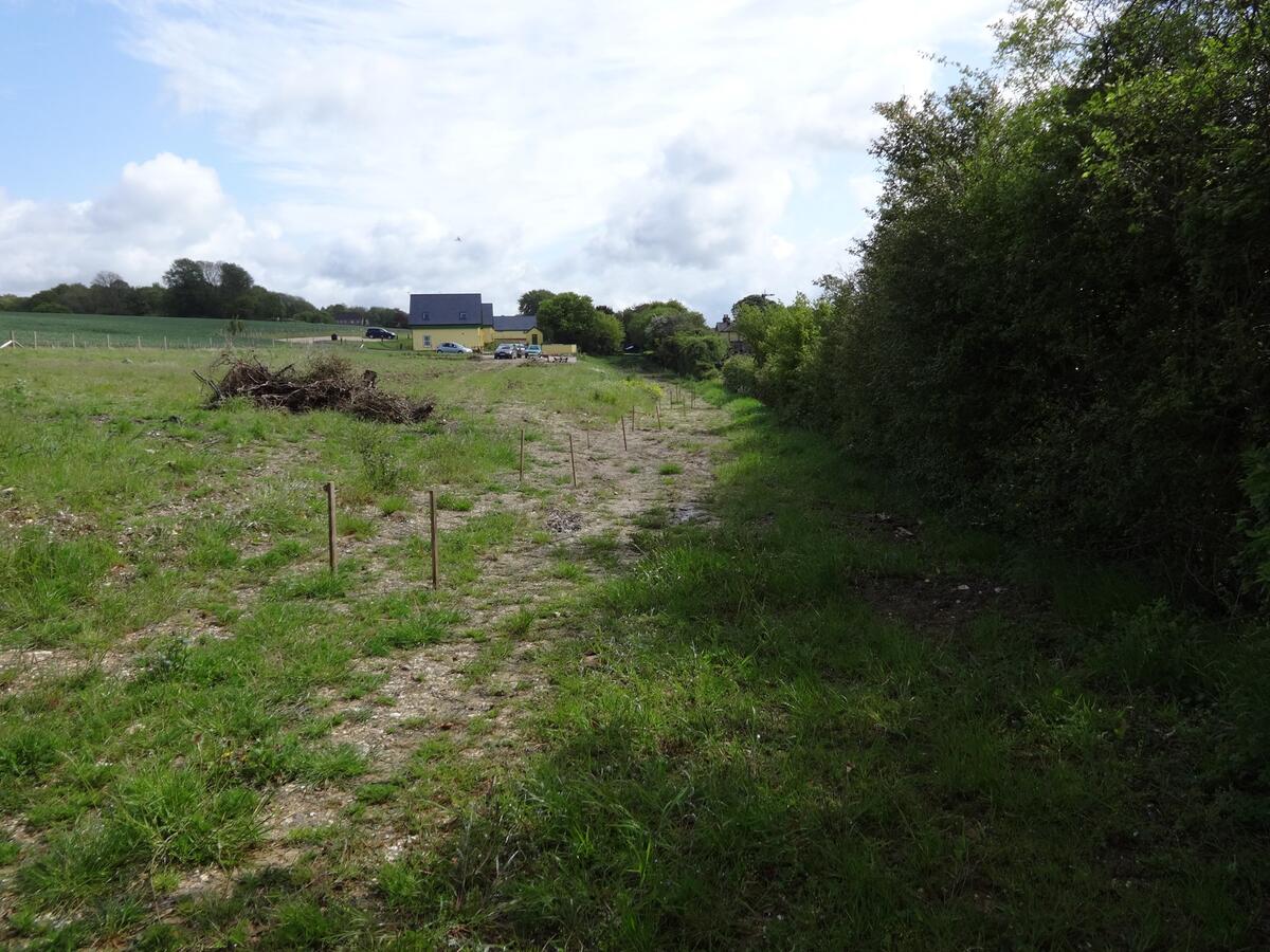 The route of the new Miniature Railway marked out with posts.