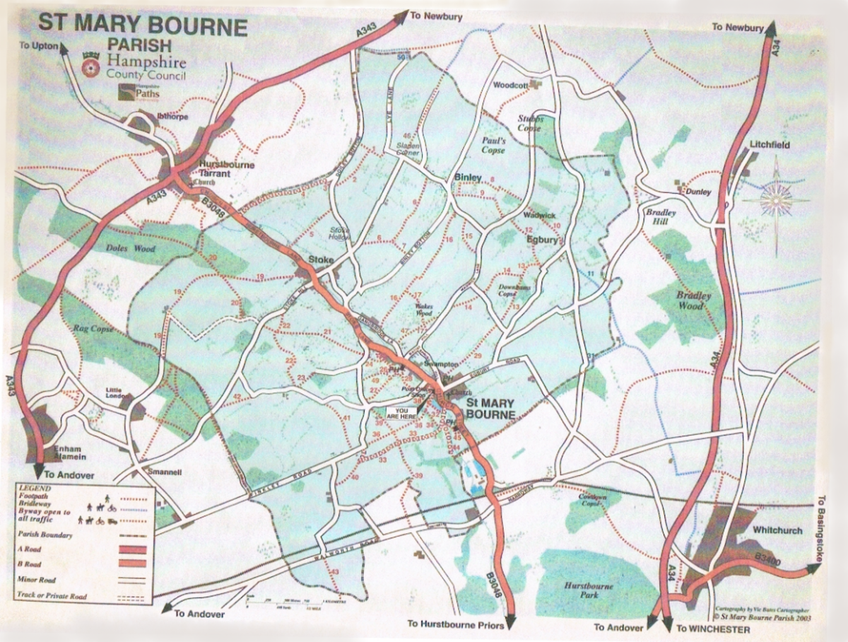Walking Map of St Mary Bourne Walking Map of St Mary Bourne