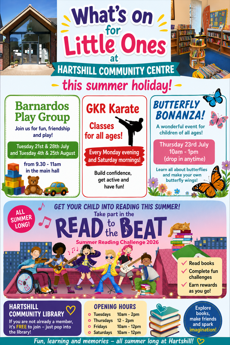 Lot's to do at the Community Centre this Summer for little ones!