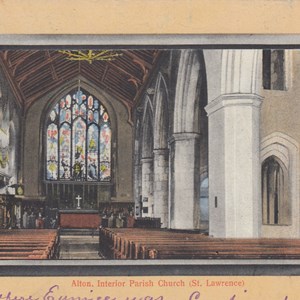 Interior Parish Church (St Lawrence) Postmarked ~ 21.02.1912