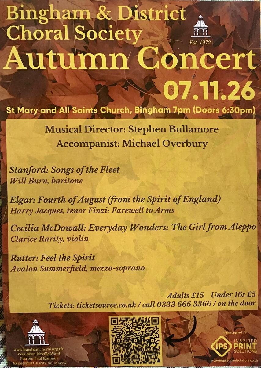 Ruddington and District Choral Society Local Concerts