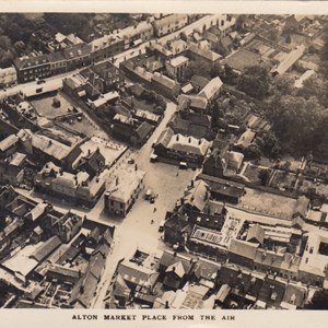 Market Place from the air ~ Postmarked 30.06.1927