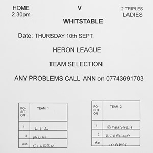 Boughton-Under-Blean Bowls Club Team selections