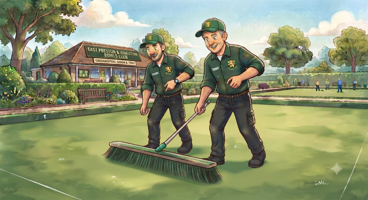 East Preston & Kingston Bowls Club Green Sweeping