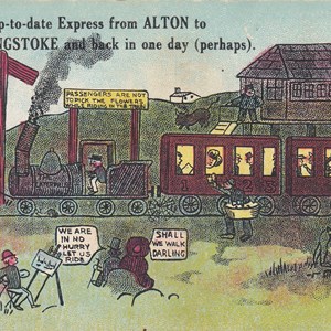 Basingstoke and Alton Light Railway Postcard c1915