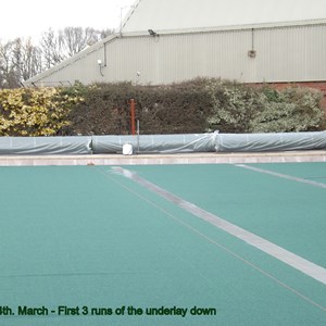 Cowplain Bowling Club The Laying of the Carpet