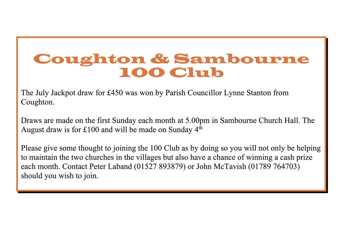 Sambourne Parish Council The Link 100 Club