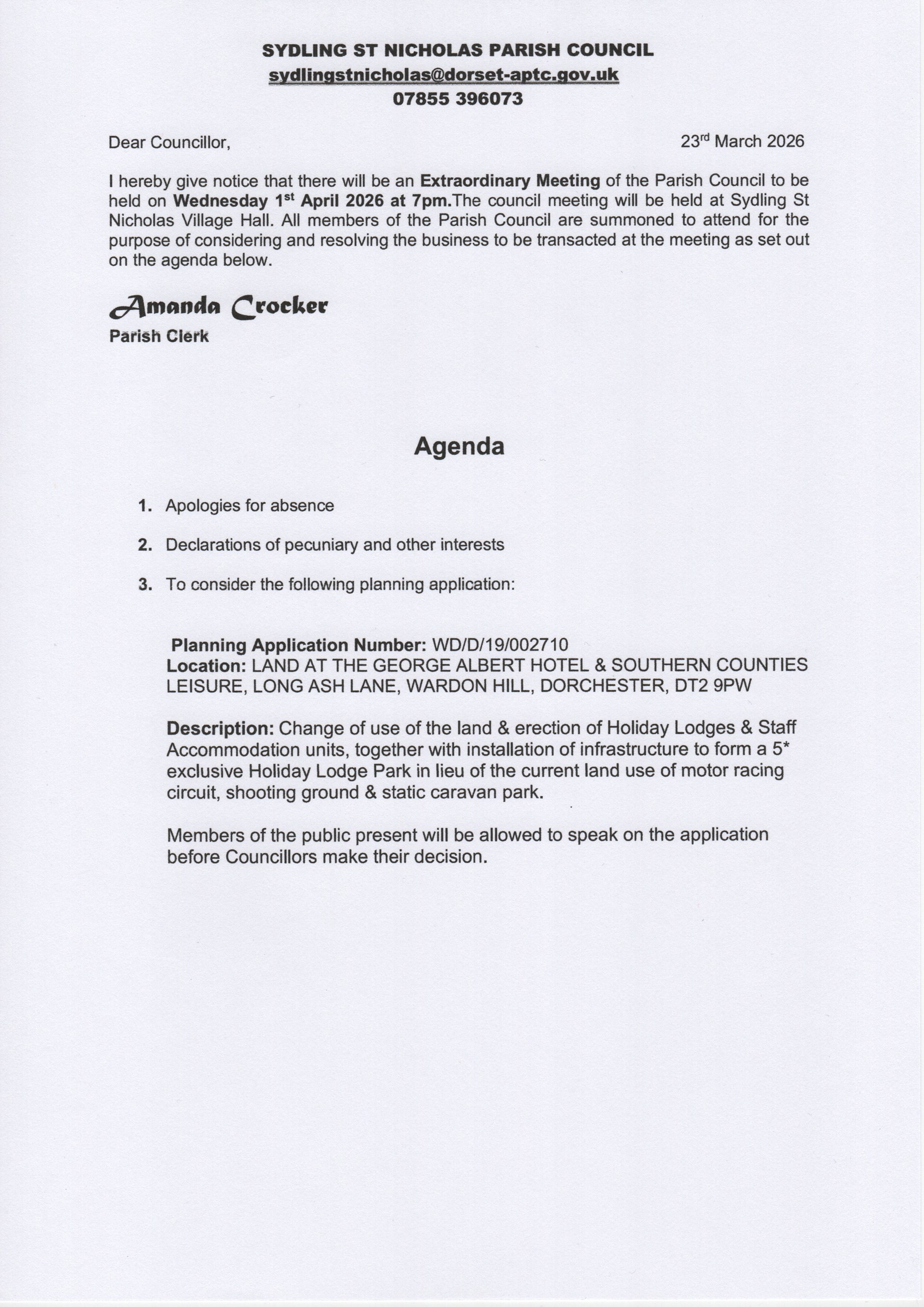 Sydling St Nicholas Parish Council Home