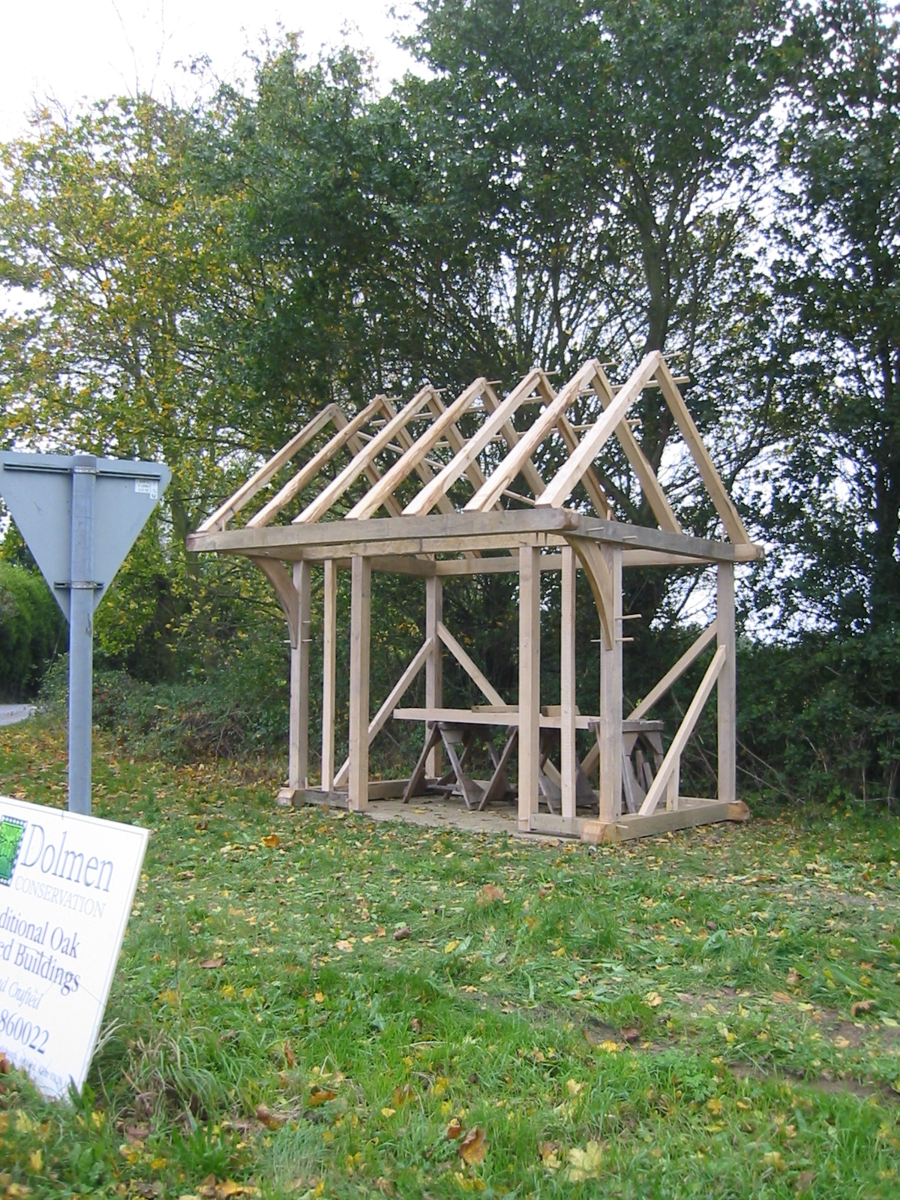 Millennium shelter during construction